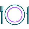 Plate and cutlery icon